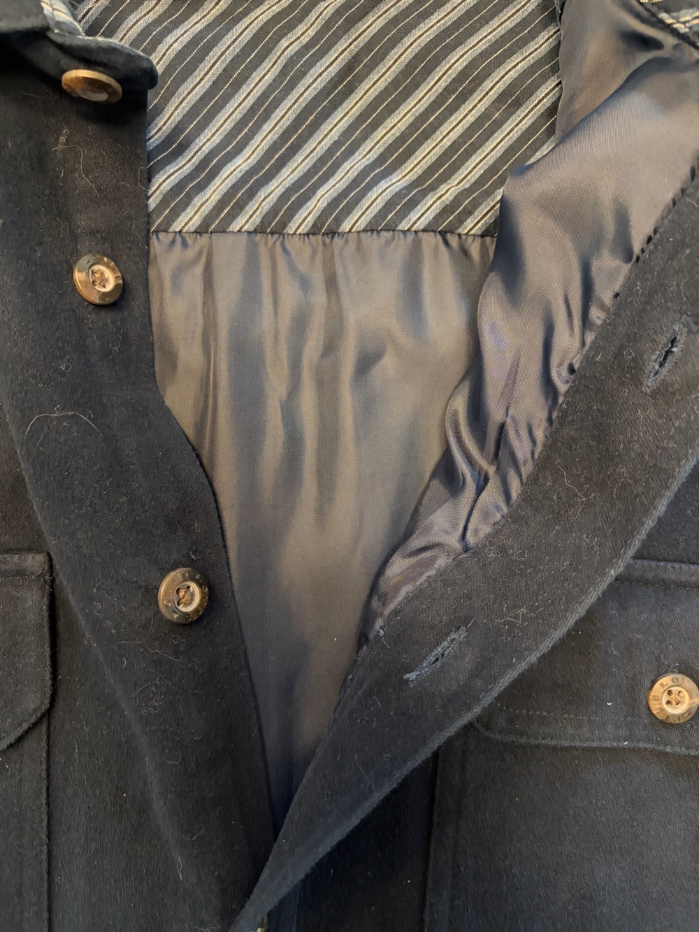 Levi's Navy Moleskin Utility Jacket - Picture 4 of 9